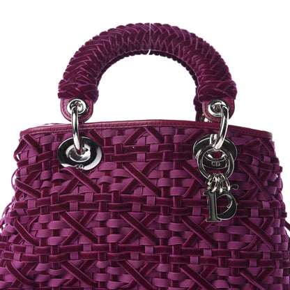 Christian Dior Velvet Woven Small Lady Dior Purple 12 of 12