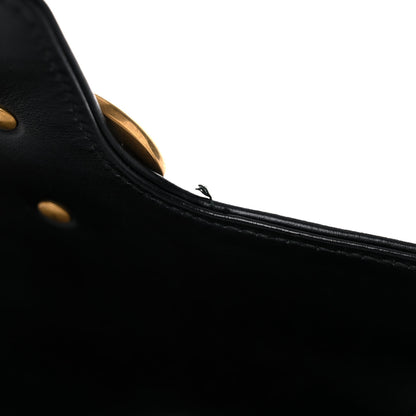 Gucci Calfskin Matelasse Small GG Marmont Shoulder Bag Black 13 of 20