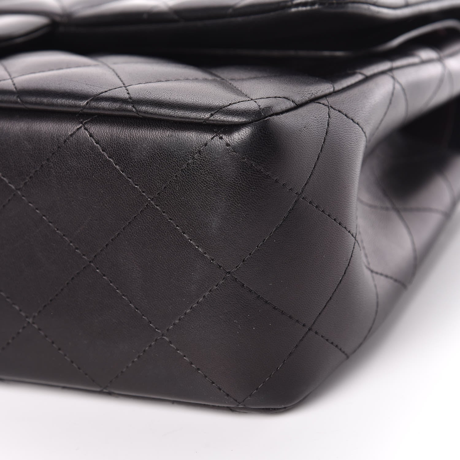 Chanel Lambskin Quilted Jumbo Double Flap Black 11 of 14