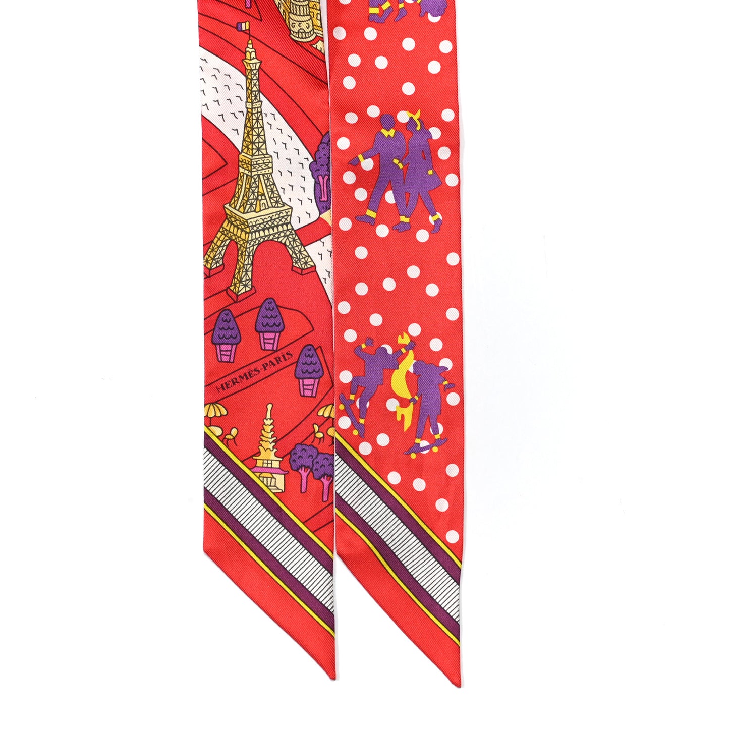 Silk Les Nouveaux Amoureux de Paris Twilly Rouge Violet Creme