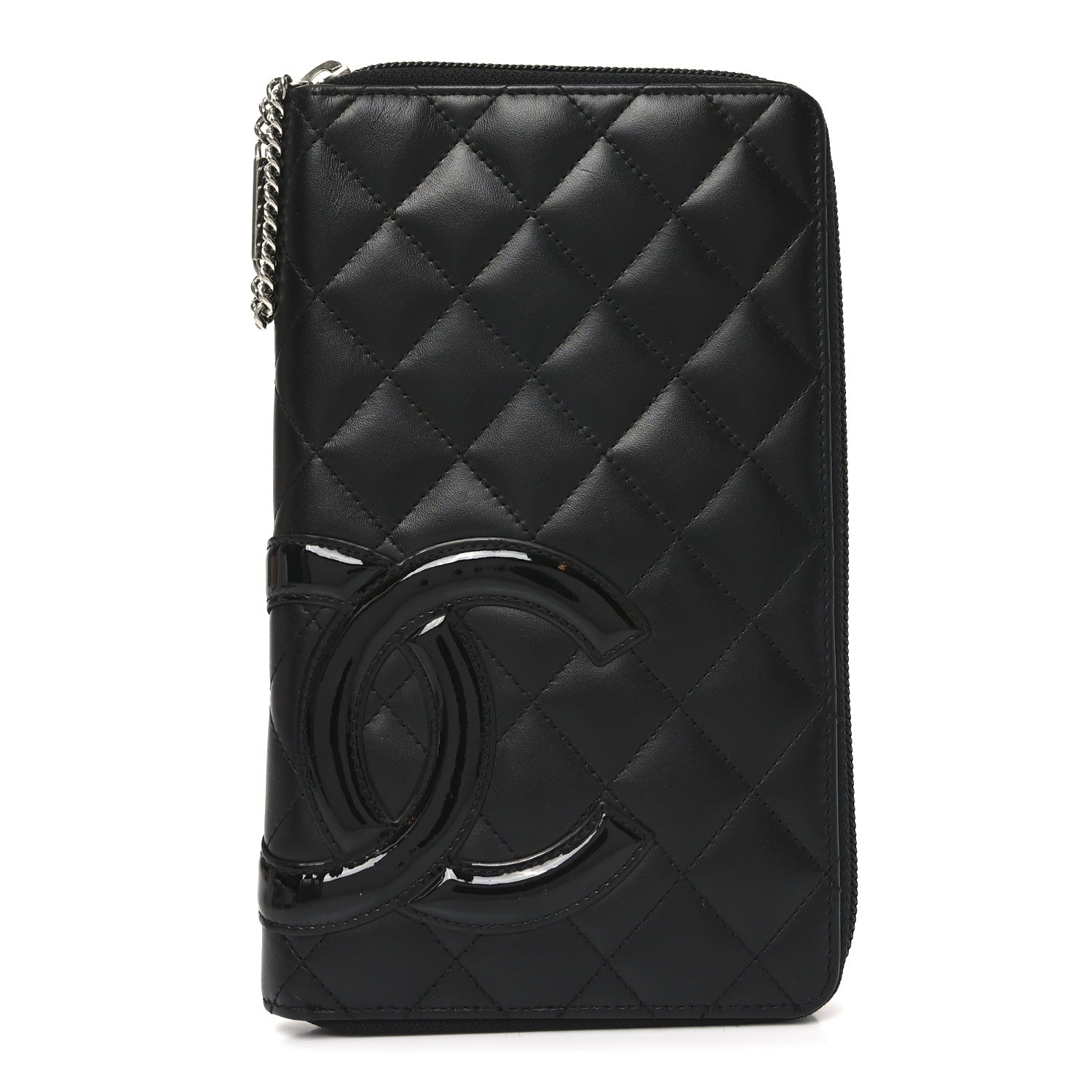 Chanel Calfskin Cambon Zip Around Organizer Wallet Black 1 of 7