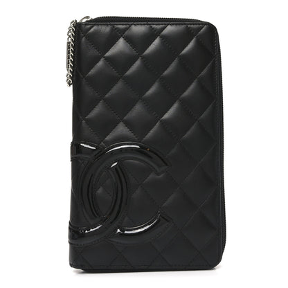 Chanel Calfskin Cambon Zip Around Organizer Wallet Black 1 of 7