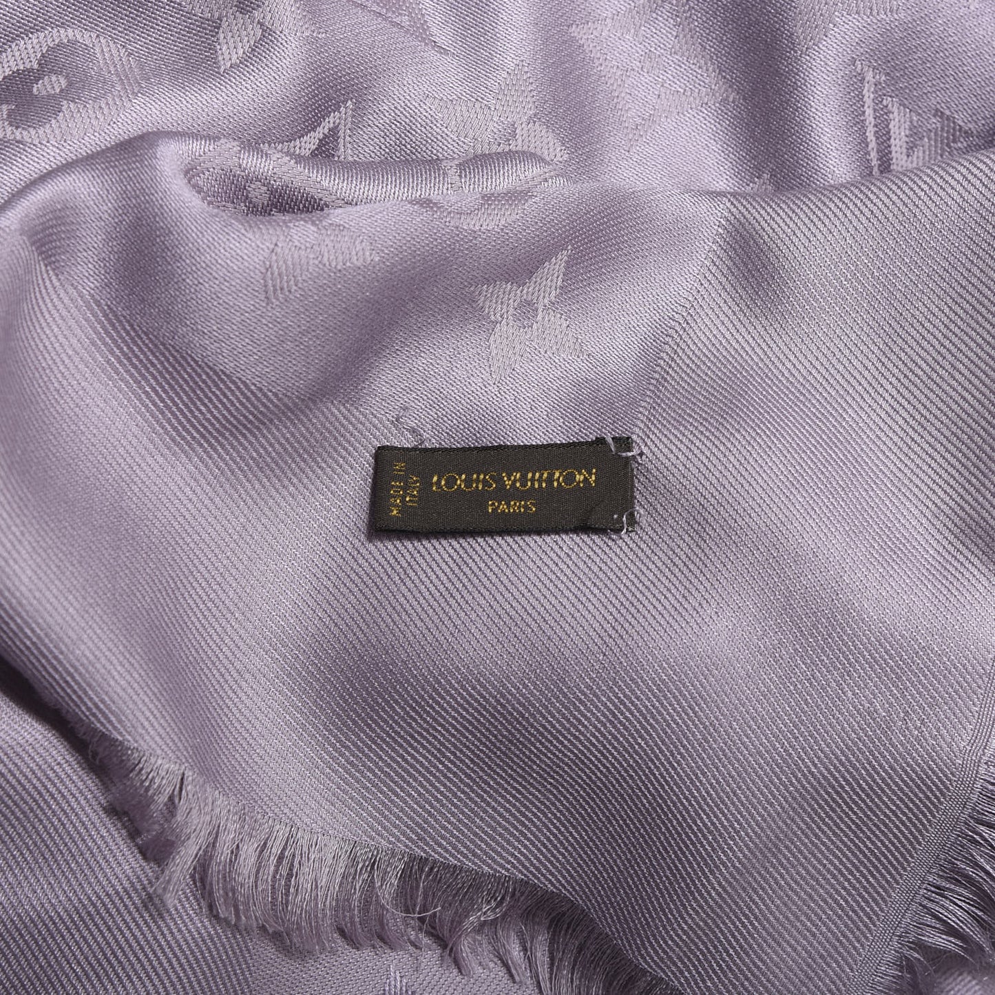 Wool Silk Monogram Shawl Parme