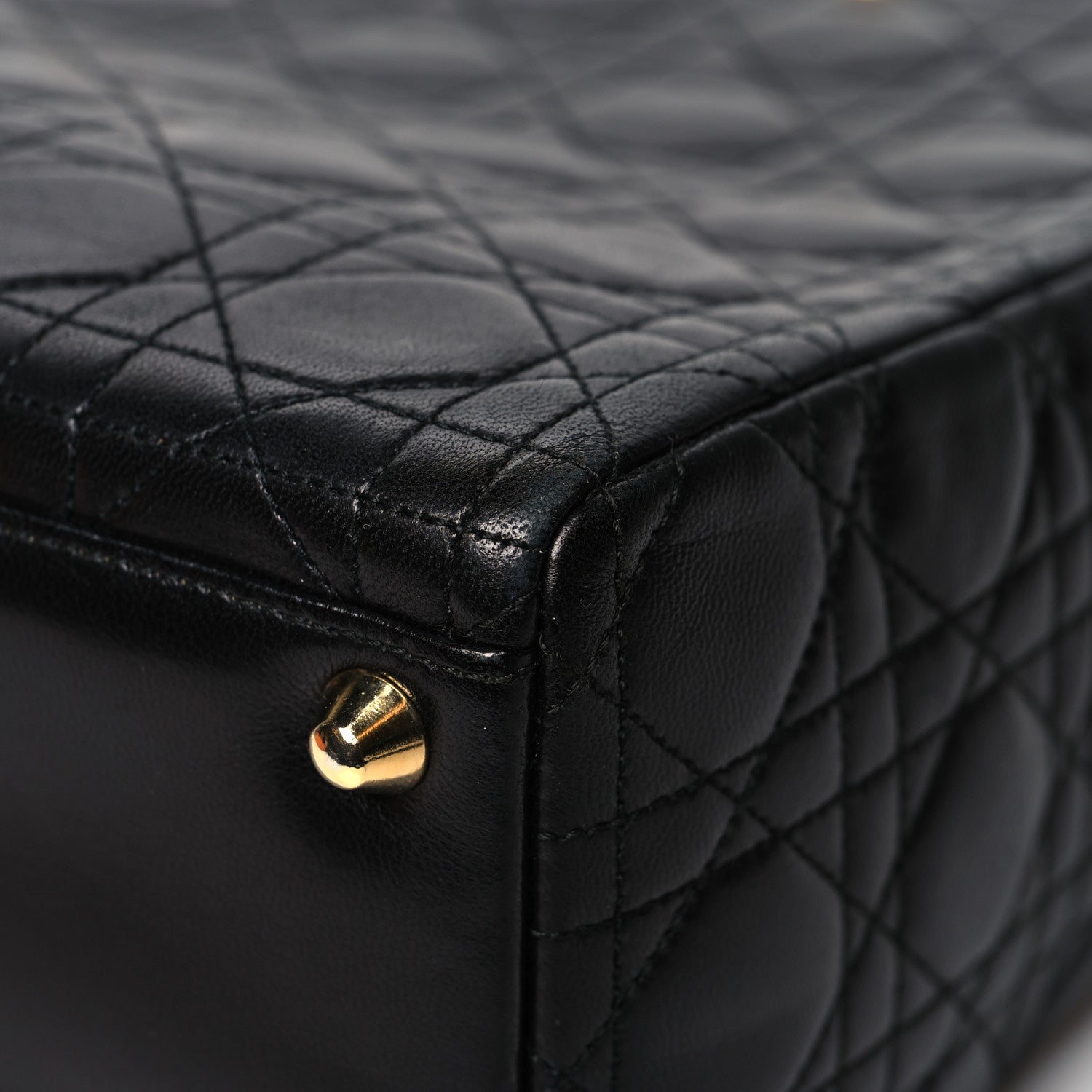 Christian Dior Lambskin Cannage Large Lady Dior Black 12 of 12