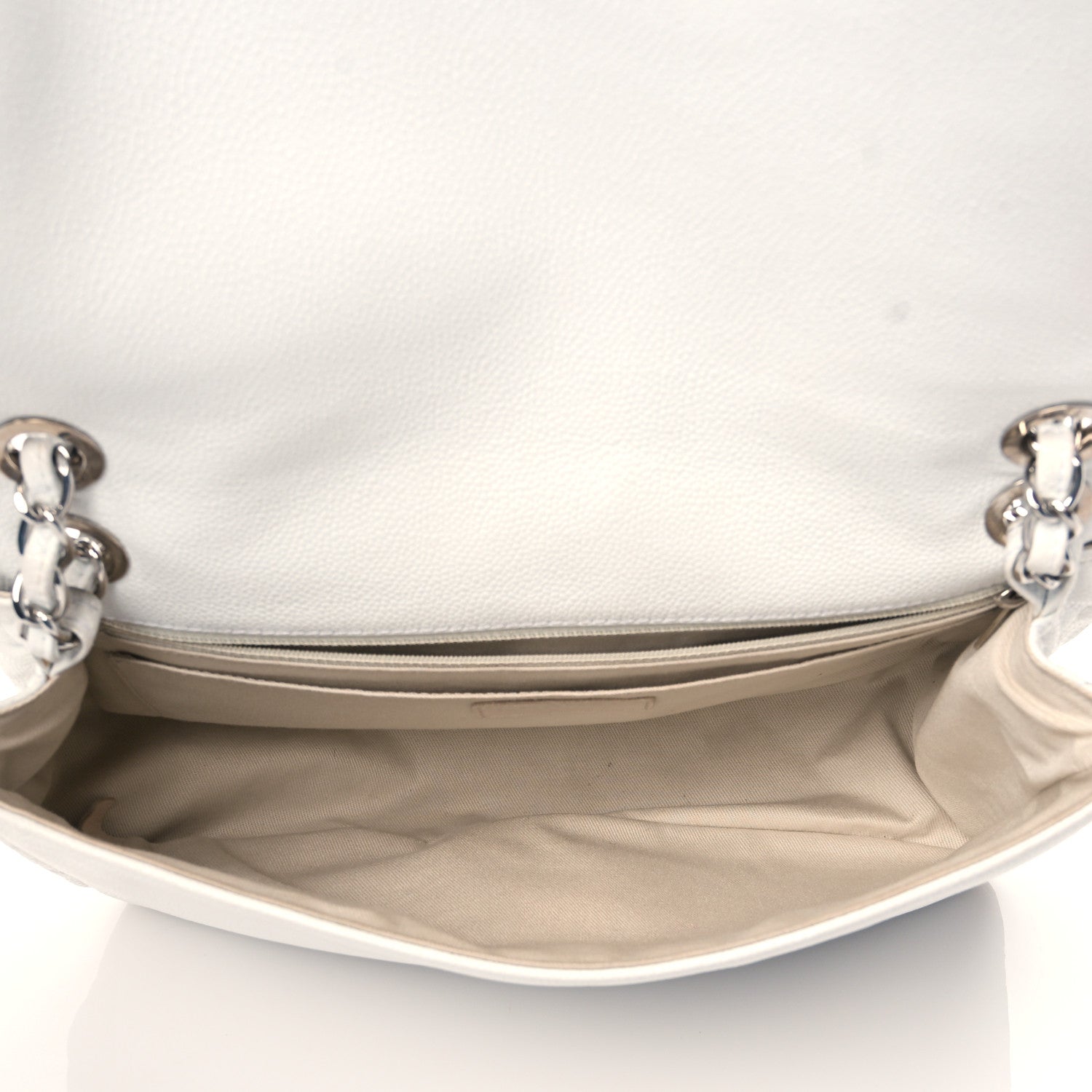 Chanel Caviar Large Timeless CC Flap White 5 of 13