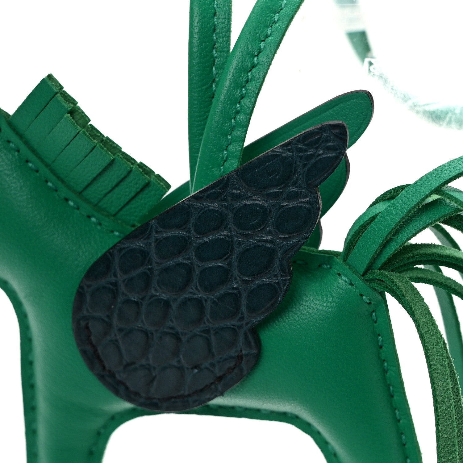 Hermes Milo Lambskin Matte Alligator Touch Grigri Rodeo Pegase Horse Bag Charm PM Menthe Vert Rousseau 4 of 4