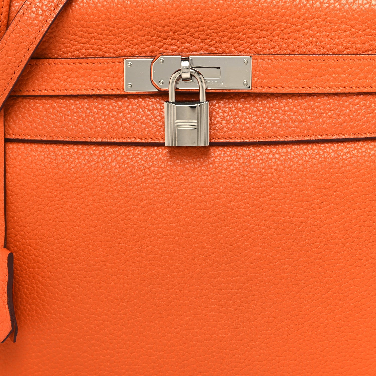 Hermes Taurillon Clemence Kelly Retourne 32 Orange 8 of 14