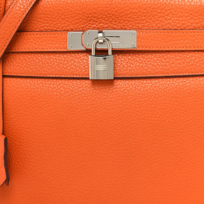 Hermes Taurillon Clemence Kelly Retourne 32 Orange 8 of 14