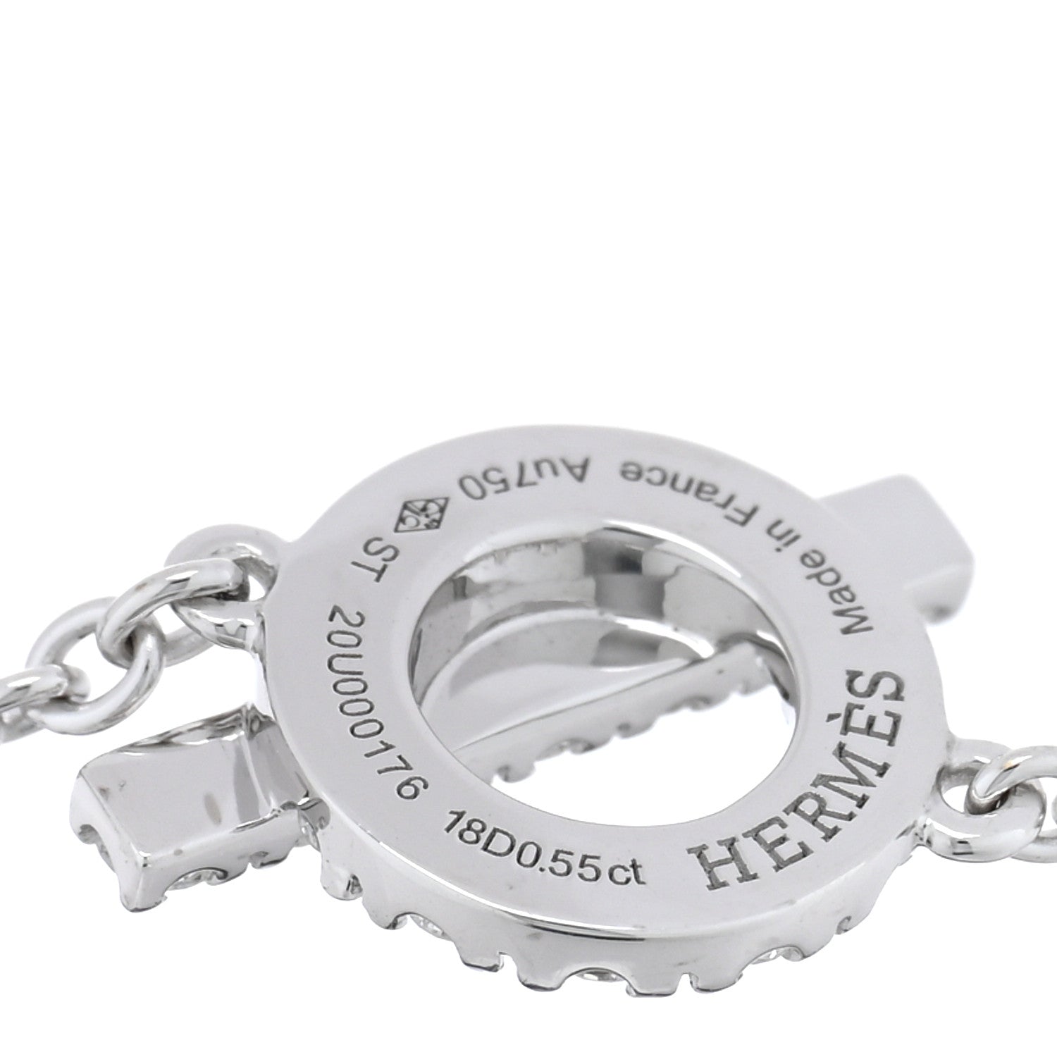 Hermes 18K White Gold Diamond Finesse Bracelet ST 3 of 4