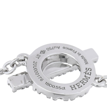 Hermes 18K White Gold Diamond Finesse Bracelet ST 3 of 4