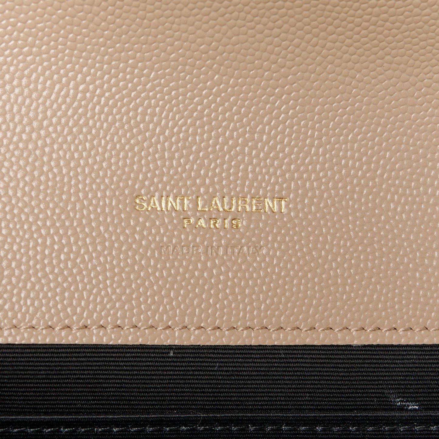Grain De Poudre Matelasse Chevron Monogram Envelope Clutch Dark Beige