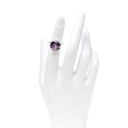 Tiffany Sterling Silver Amethyst Sparklers Octagonal Cocktail Ring 47 4 2 of 5