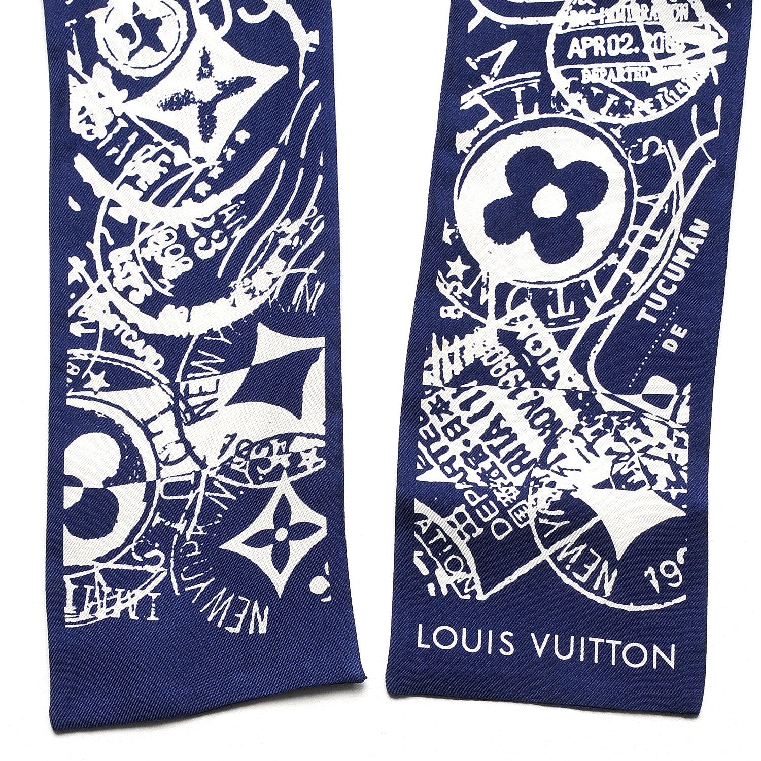 Louis Vuitton Silk Boarding Bandeau Denim 3 of 4
