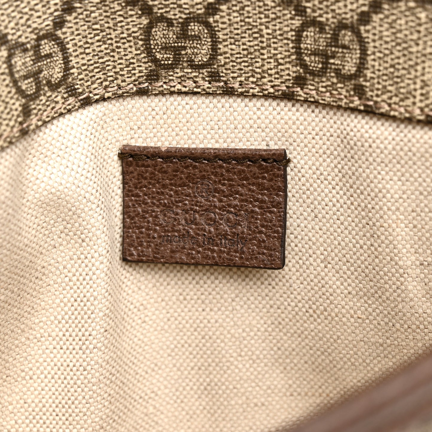 GG Supreme Monogram Neo Vintage Web Belt Bag Brown