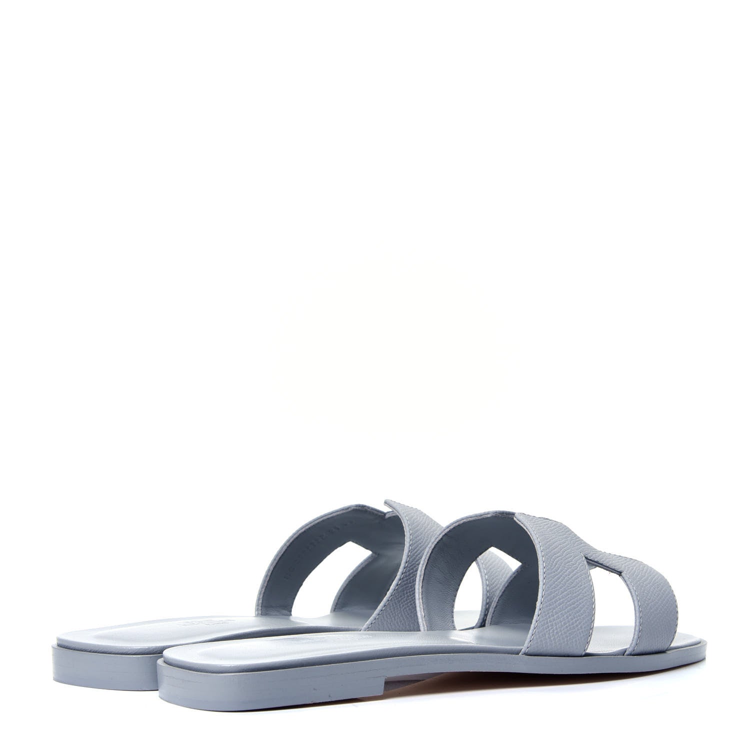 Hermes Epsom Oran Sandals 39 Bleu Glacier 3 of 10
