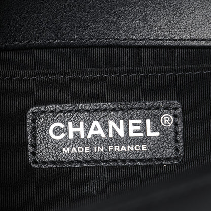 Chanel Calfskin Chevron Quilted Medium Boy Flap Black 6 of 8