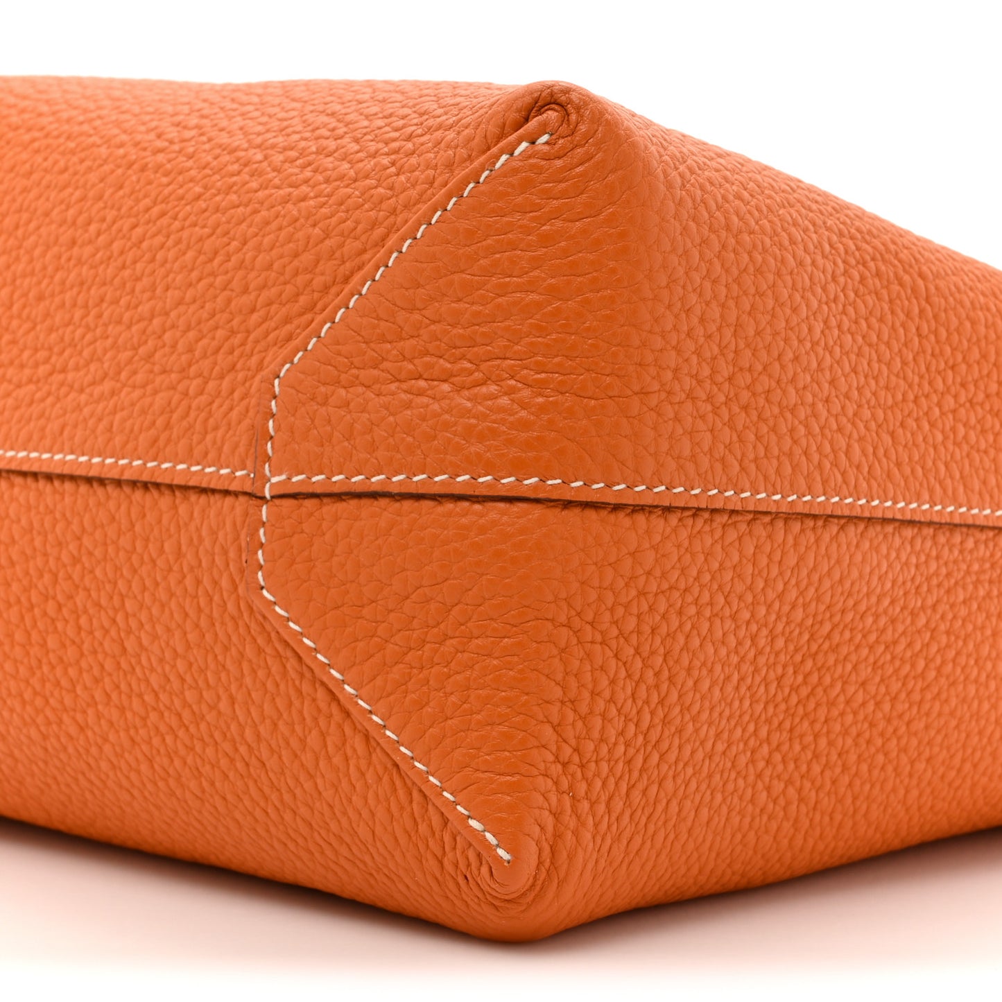 Taurillon Clemence Double Sens Reversible Tote 35 Gold Orange