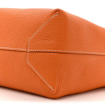 Hermes Taurillon Clemence Double Sens Reversible Tote 35 Gold Orange 14 of 18