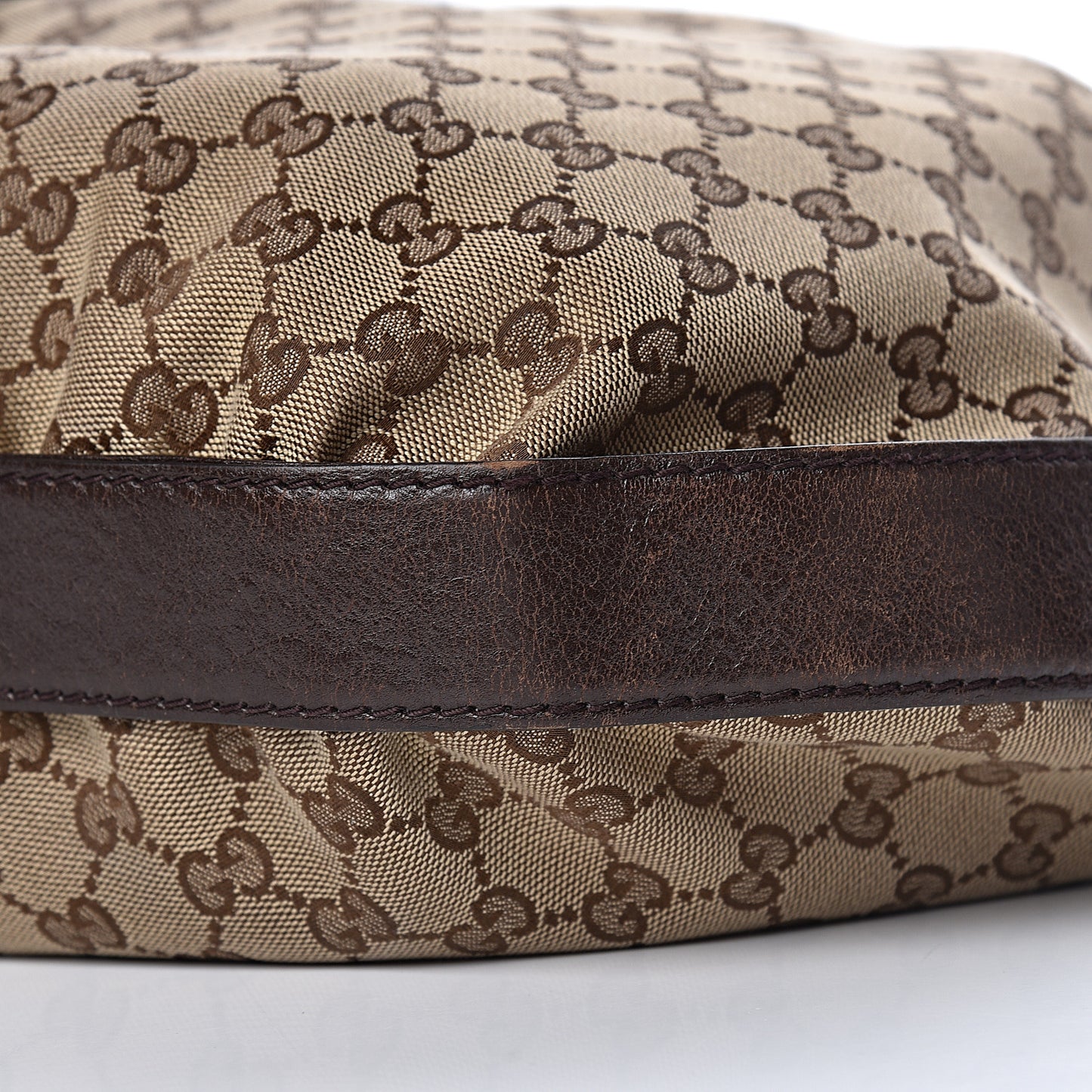 Monogram Medium Interlocking Icon Shoulder Bag Dark Brown