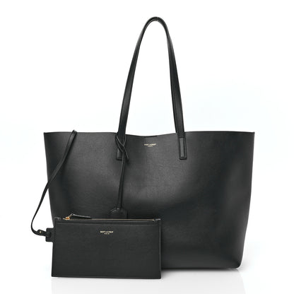 Saint Laurent Calfskin Large Shopping Tote Black 3 of 11