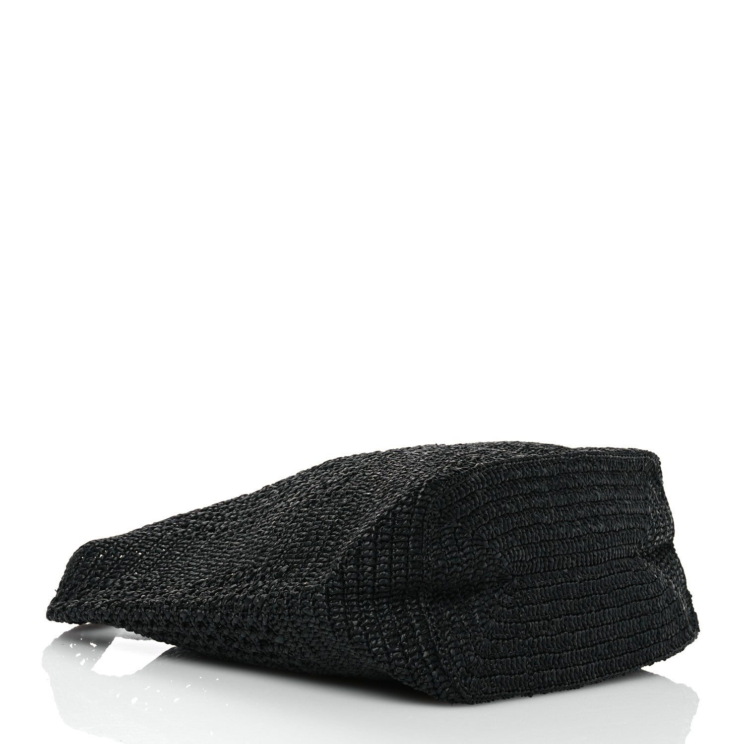 Saint Laurent Raffia Monogram Le 5 A 7 Medium Tote Black 4 of 10