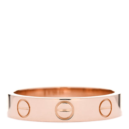 Cartier 18K Pink Gold 3.5mm LOVE Wedding Band Ring 49 4.75 3 of 4