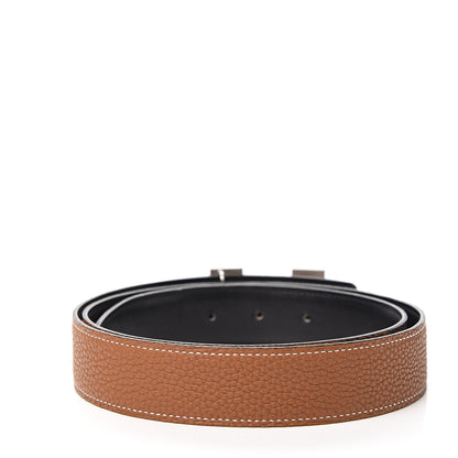 Hermes Box Togo Constance H Belt 95 Black Gold 2 of 6