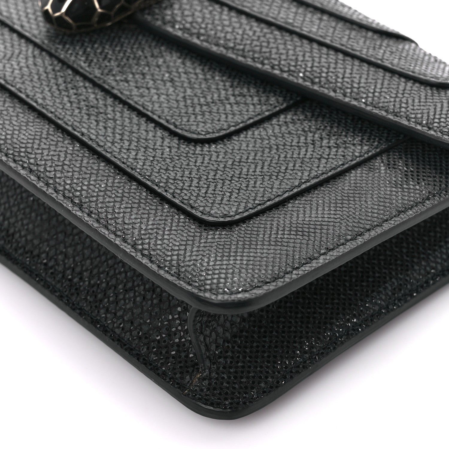Bulgari Metallic Karung Serpenti Forever Shoulder Bag Black 12 of 12