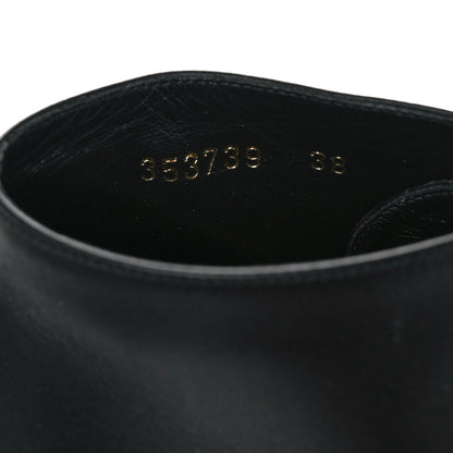 Gucci Calfskin Lifford Lace Up Platform Ankle Boots 38 Black 8 of 8