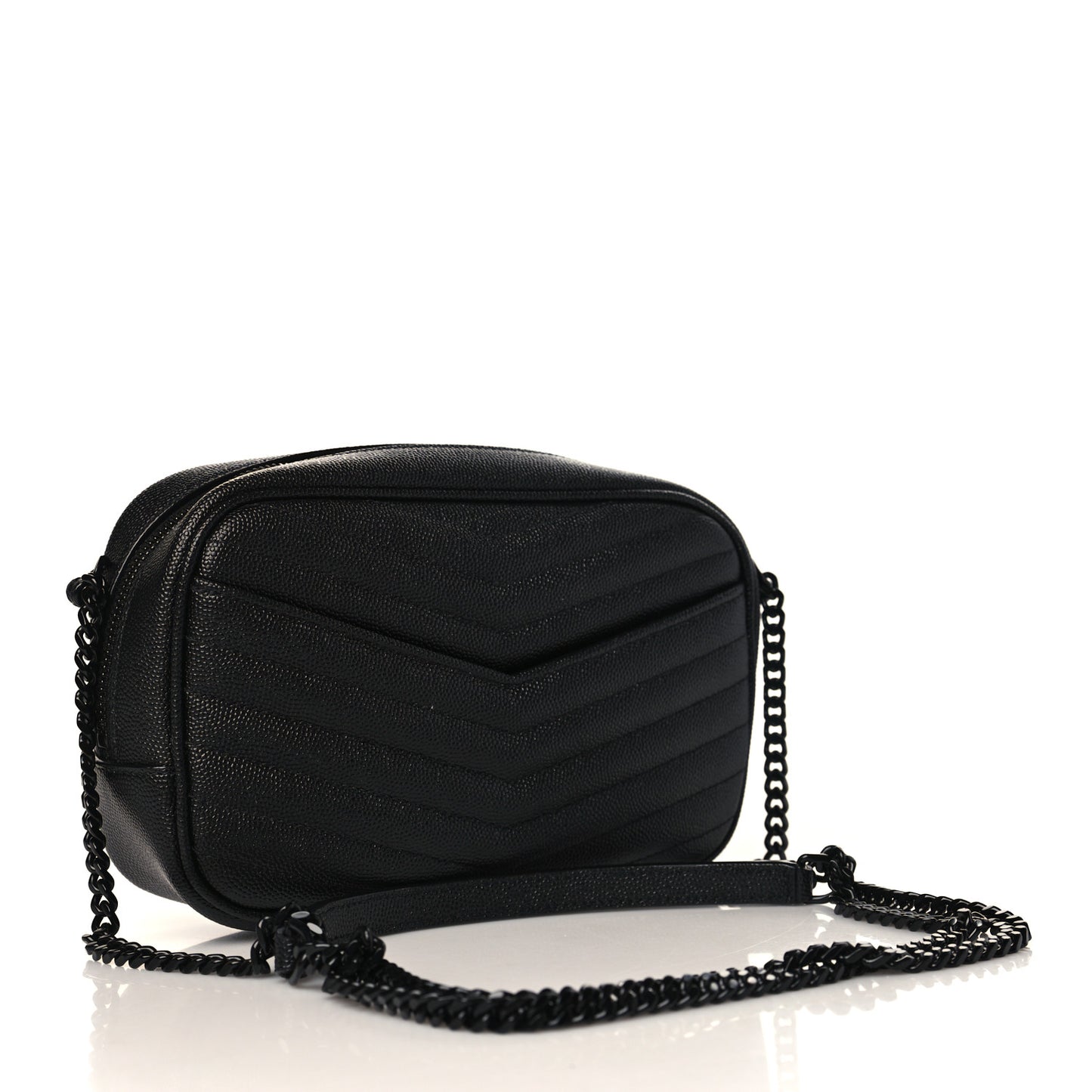 Grain De Poudre Matelasse Monochrome Monogram Mini Lou Camera Bag Black