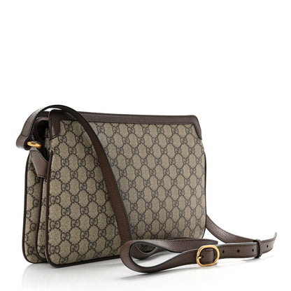 Gucci GG Supreme Monogram Web Medium Ophidia Shoulder Bag Beige New Acero 2 of 7