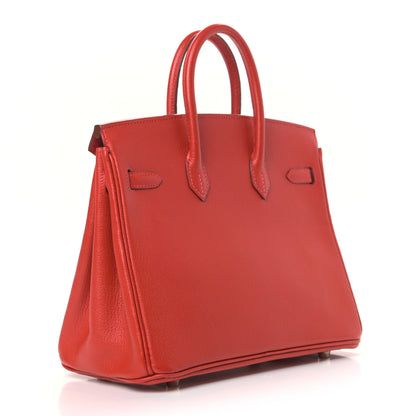 Hermes Chevre Mysore Birkin 25 Rouge Vif 3 of 42