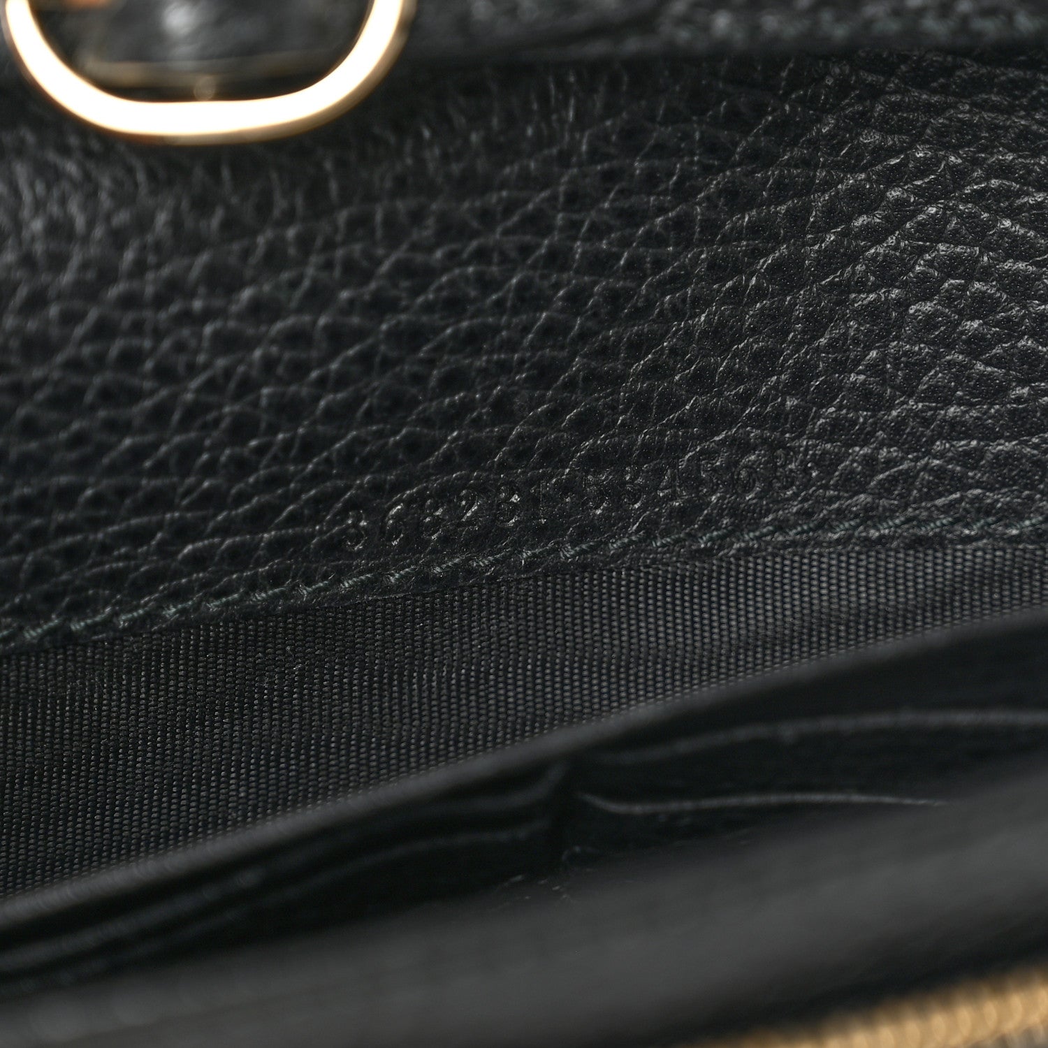 Gucci Dollar Calfskin Mini Swing Wallet Bag Black 5 of 8