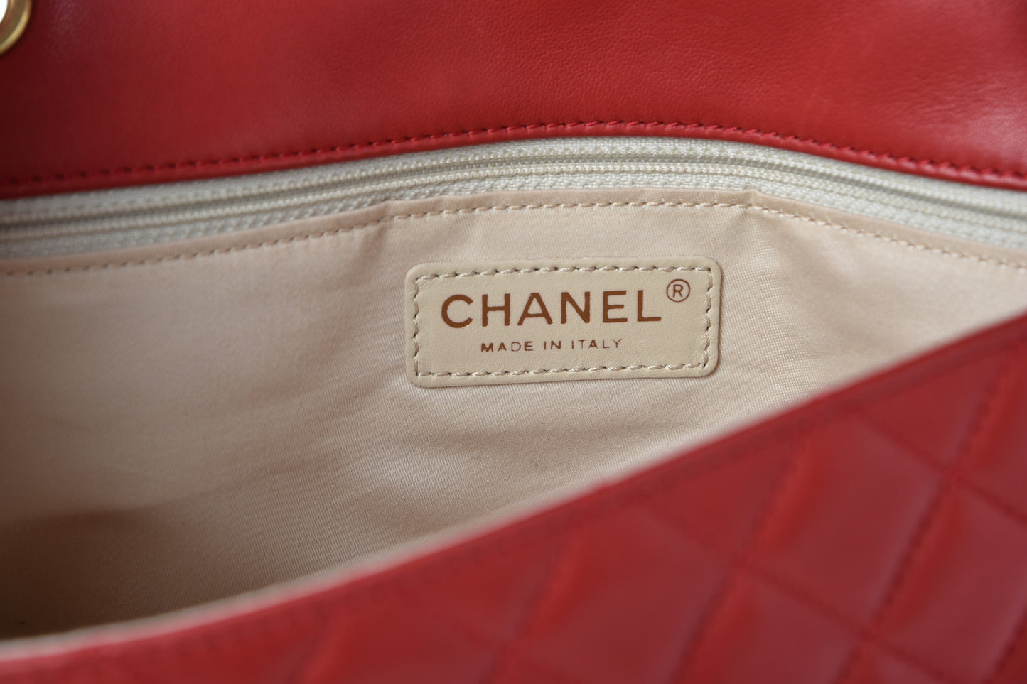 Lambskin Quilted Valentine Charms Medium Flap Red