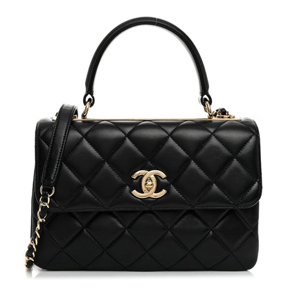 Chanel Lambskin Quilted Small Trendy CC Dual Handle Flap Bag Black 1 of 9