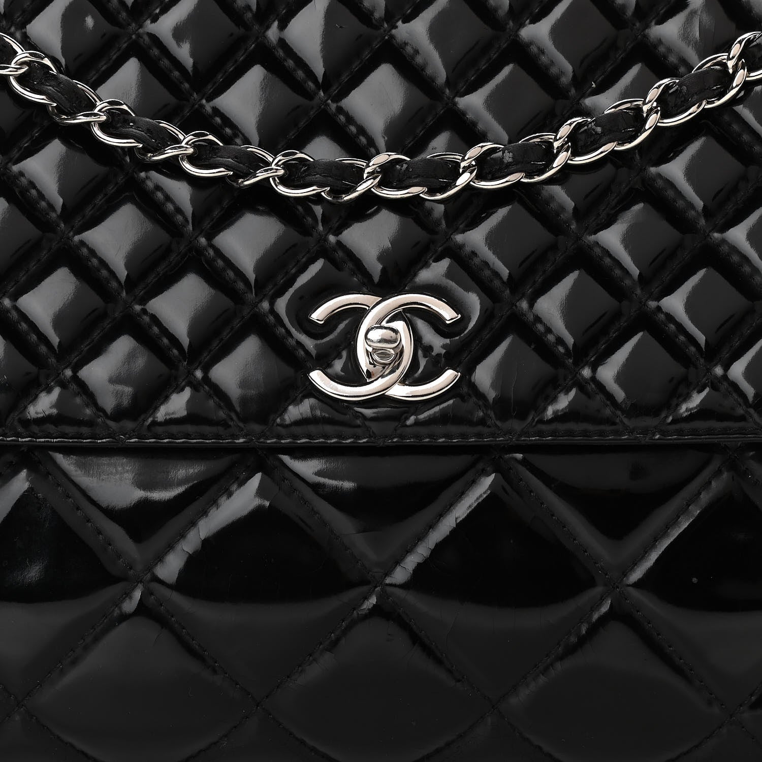 Chanel Vinyl Quilted In The Business Flap Bag Black 15 of 15