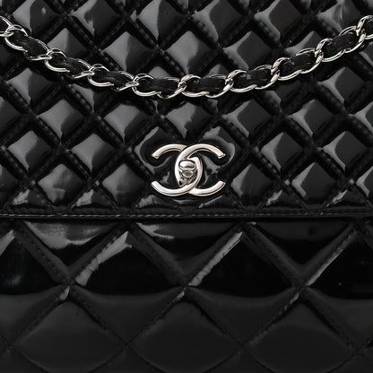 Chanel Vinyl Quilted In The Business Flap Bag Black 15 of 15