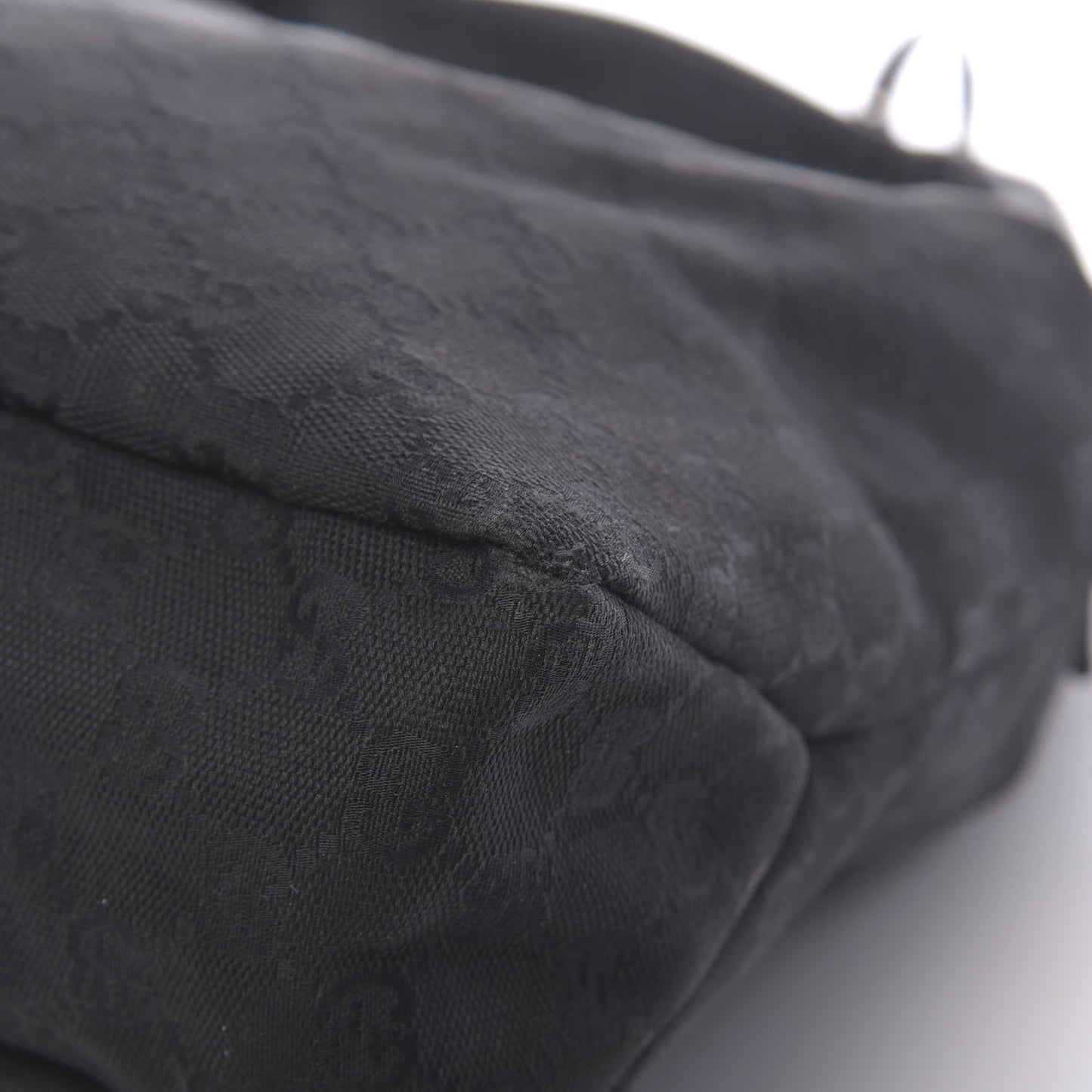 Monogram Medium Horsebit Chain Hobo Black