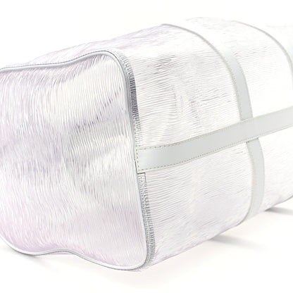 Louis Vuitton PVC Epi Embossed Wavy Keepall Bandouliere 50 White 8 of 11
