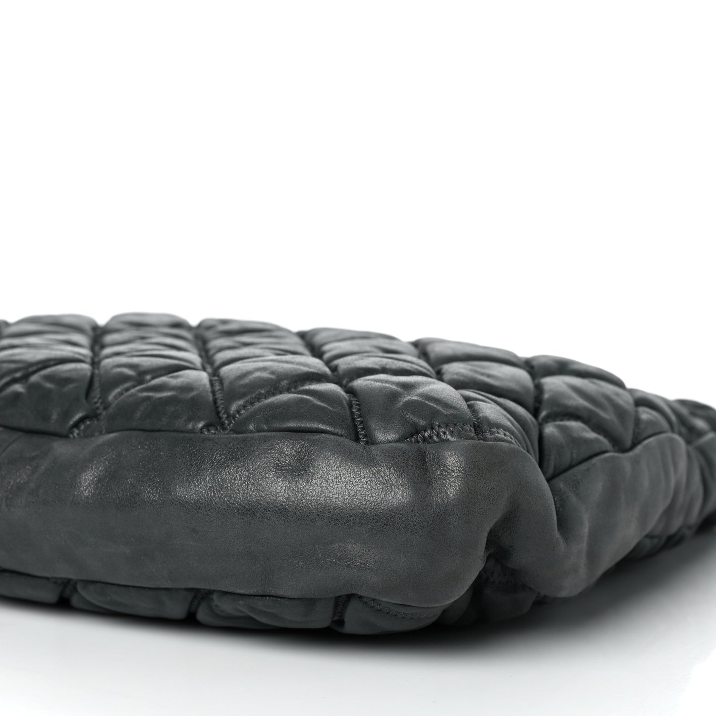 Calfskin Bubble Quilt Hobo Grey