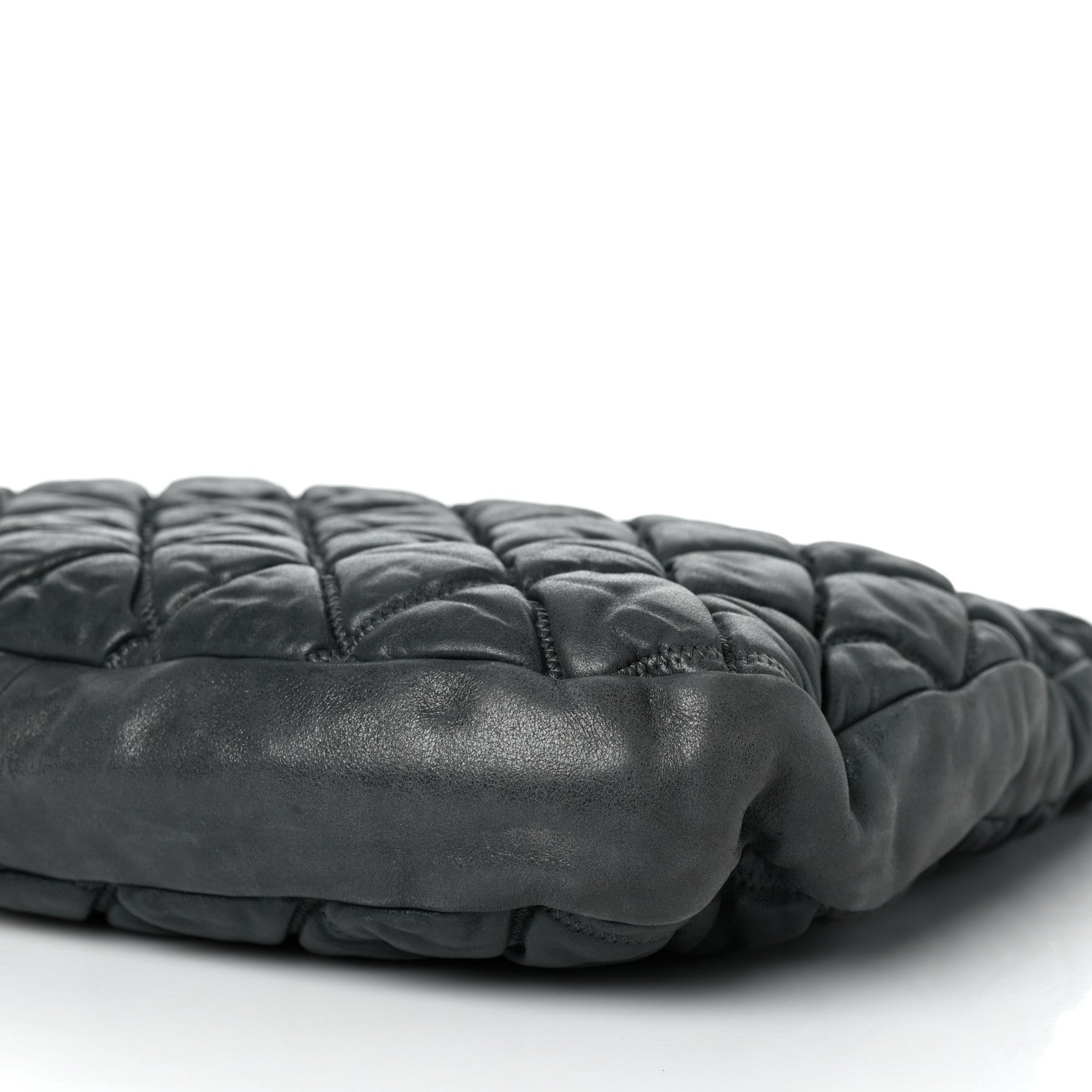 Chanel Calfskin Bubble Quilt Hobo Grey 7 of 8
