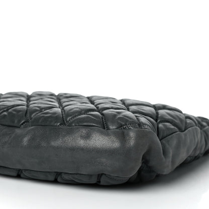 Chanel Calfskin Bubble Quilt Hobo Grey 7 of 8
