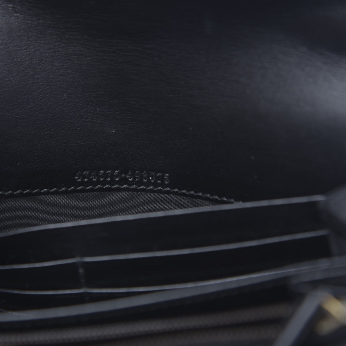 Calfskin Matelasse GG Marmont Chain Wallet Black
