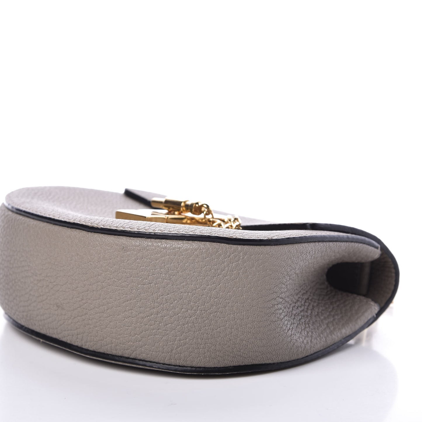 Grained Lambskin Mini Drew Shoulder Bag Motty Grey