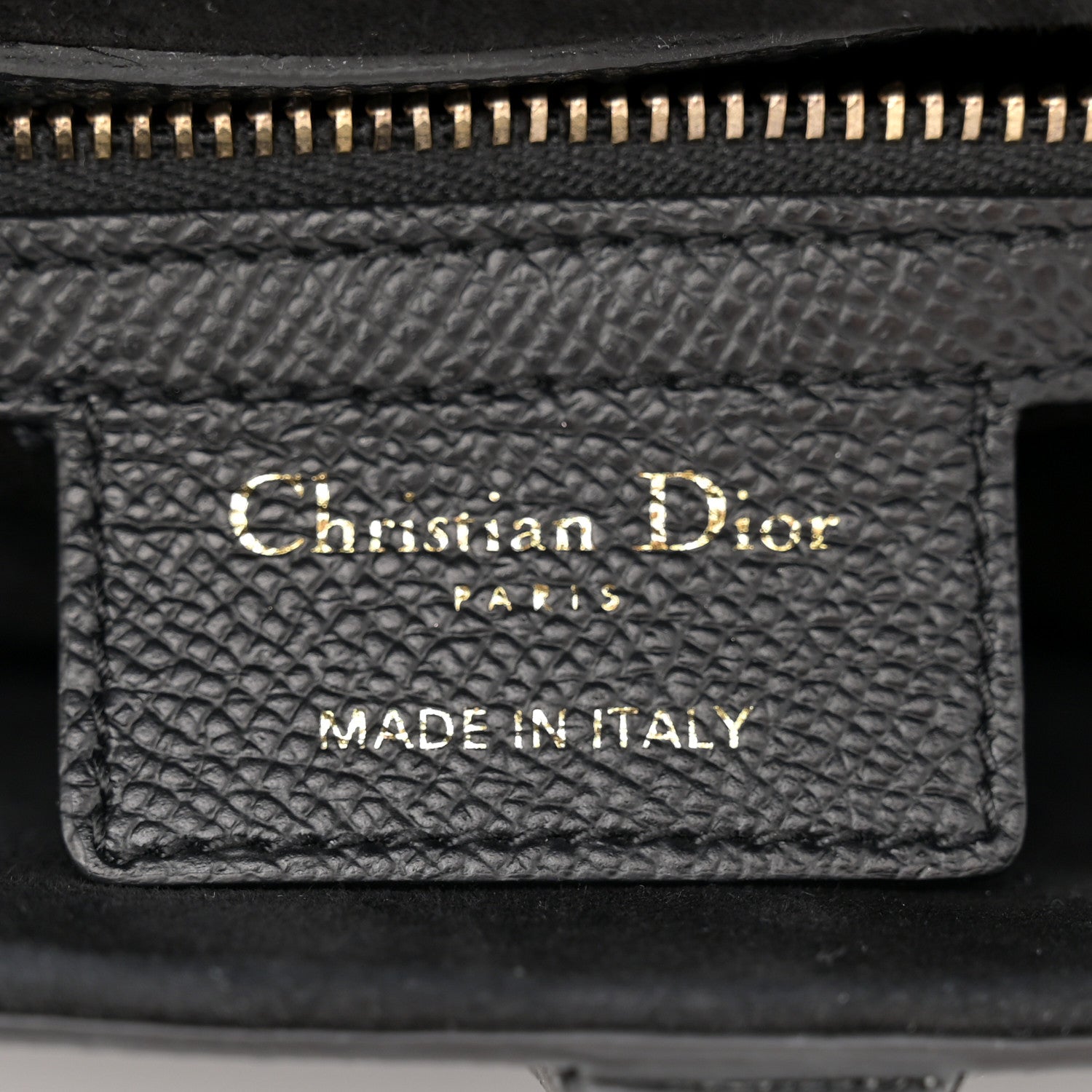 Christian Dior Grained Calfskin Saddle Bag Black 6 of 12