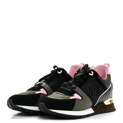 Louis Vuitton Suede Monogram Run Away Sneakers 37 Khaki Multicolor 4 of 8