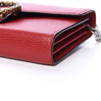Gucci Calfskin Mini Dionysus Chain Wallet Hibiscus Red 9 of 10