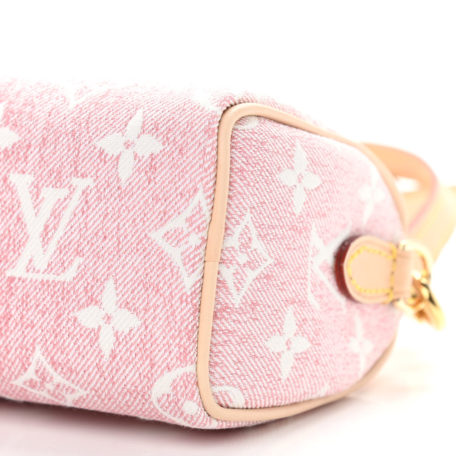 Louis Vuitton Monogram Jacquard Denim Nano Speedy Bandouliere Pink 9 of 10