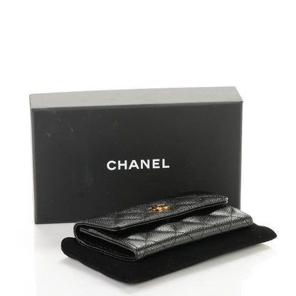 Chanel Caviar Quilted Flap Card Holder Black 4 of 8