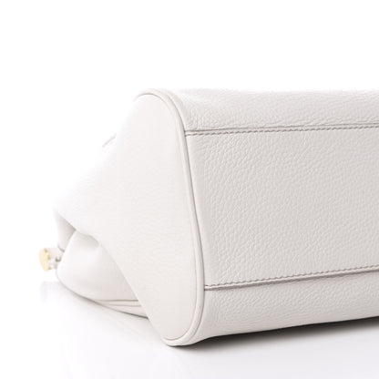Dolce & Gabbana Calfskin Large Miss Sicily Satchel White 8 of 9